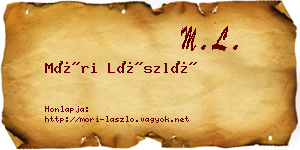 Móri László névjegykártya